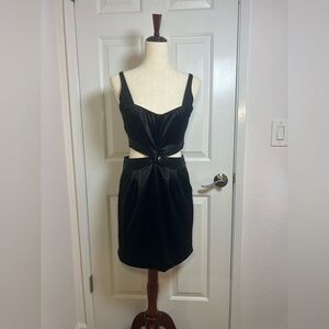 LaRok Black Angela dress Cut Out Sides Mini Dress Size Small‎